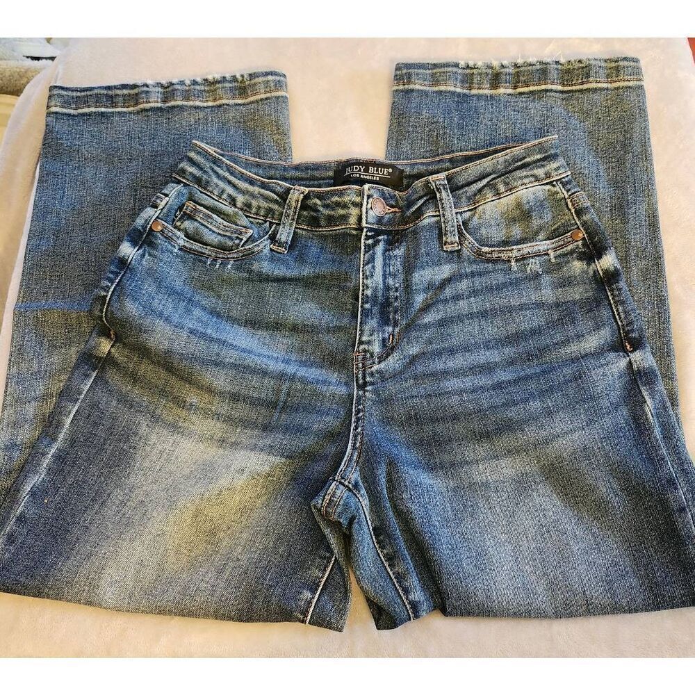 Judy Blue Los Angeles Cropped Jean Wide Leg Size 5/27 Style #JB88592 MD-CO 91%